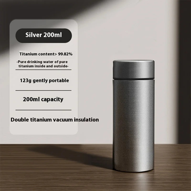 Gianxi Pure Titanium Insulated Cup Men'S And Women'S High-End Water Cup Portable Tea Cup Tea Water Separation Titanium Cup
