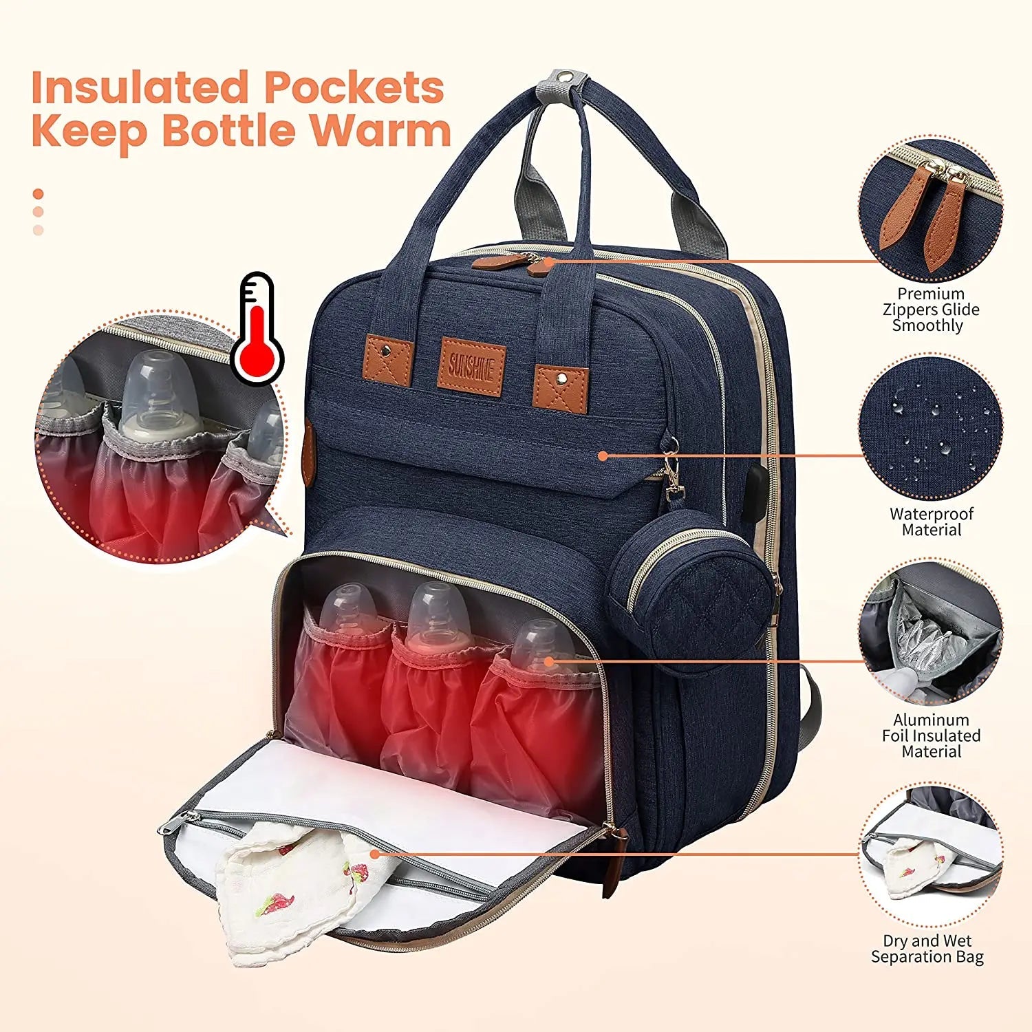 3-in-1 Diaper Bag & Baby Bed YOURSChoice Store
