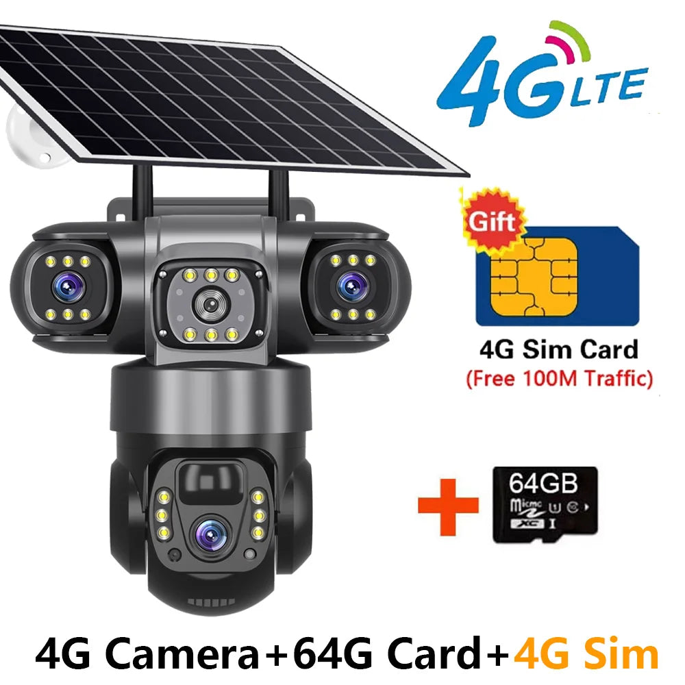 See It All: Triple-Lens Solar 360° Dome Camera