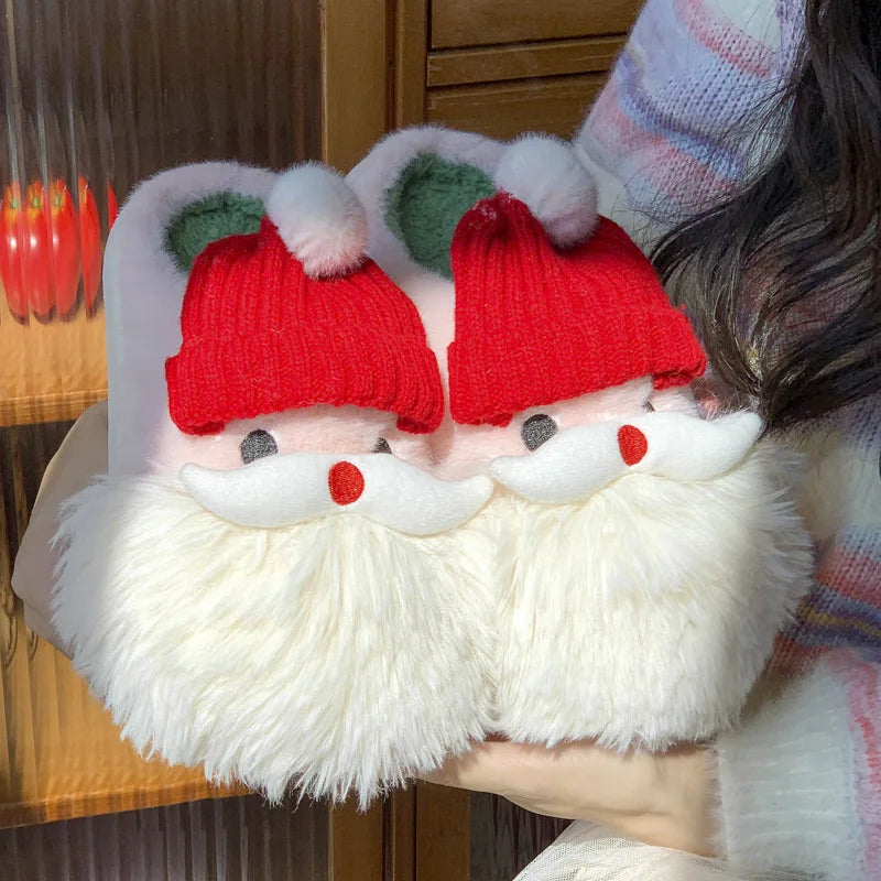 Halloween Ghost Pumpkin Bat Design Women Winter Slippers Casual Soft Heel Platform Fur Warm Indoor Comfortable Man Home Slippers