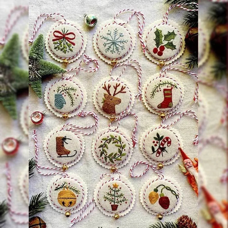 Cozy Christmas Embroidery Kit – Handmade Charm for Your Tree!