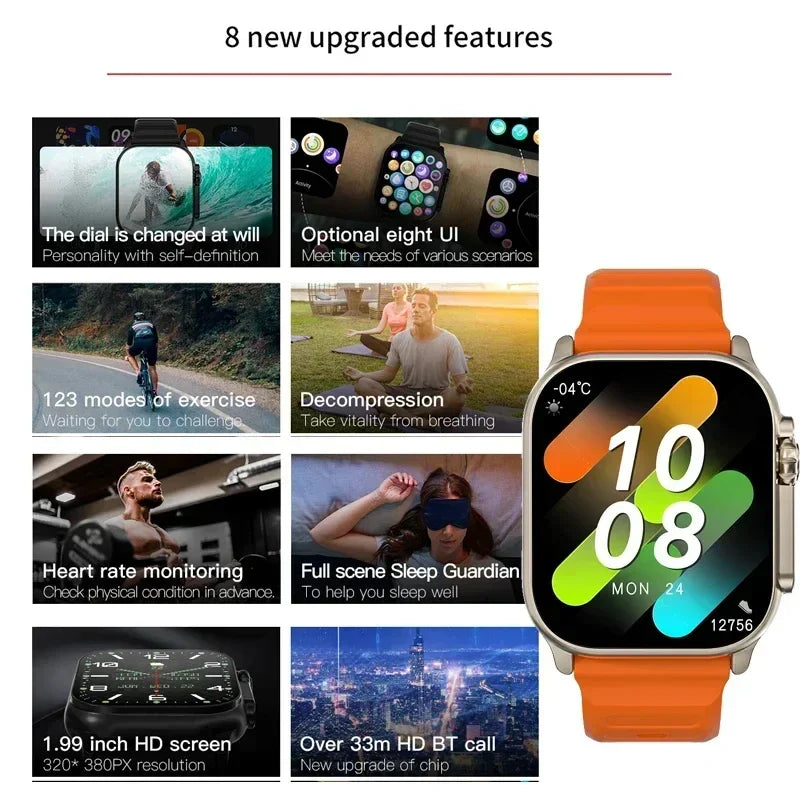 T900 Ultra Smartwatch – Bluetooth Calling, Message Alerts Heart Rate Monitor Sports Watch Shop1104002744 Store