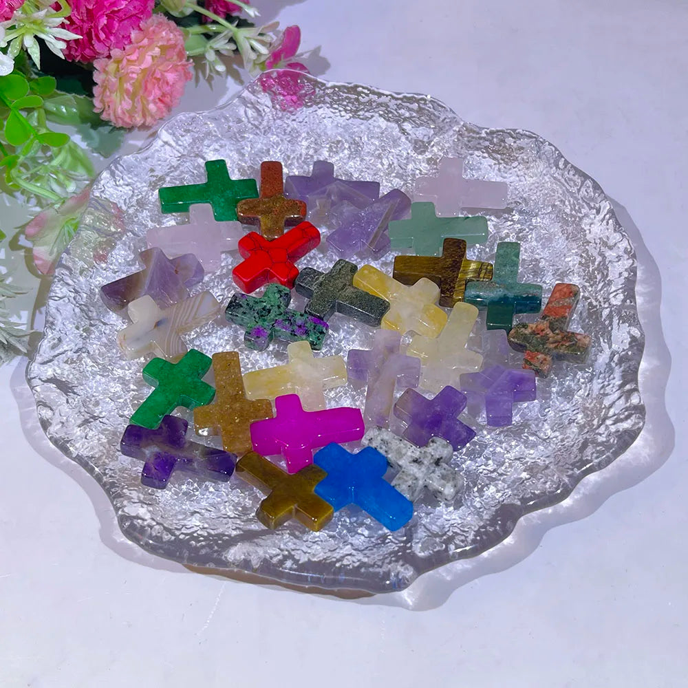 DivineGlow™ Crystal Cross – Handcrafted Spiritual Energy