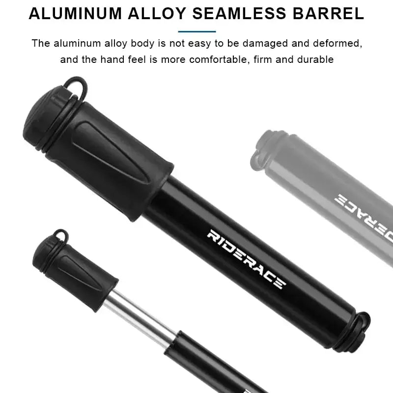 RIDERACE Bike Pump Portable Mini Cycling Hand Air Pump High Pressure