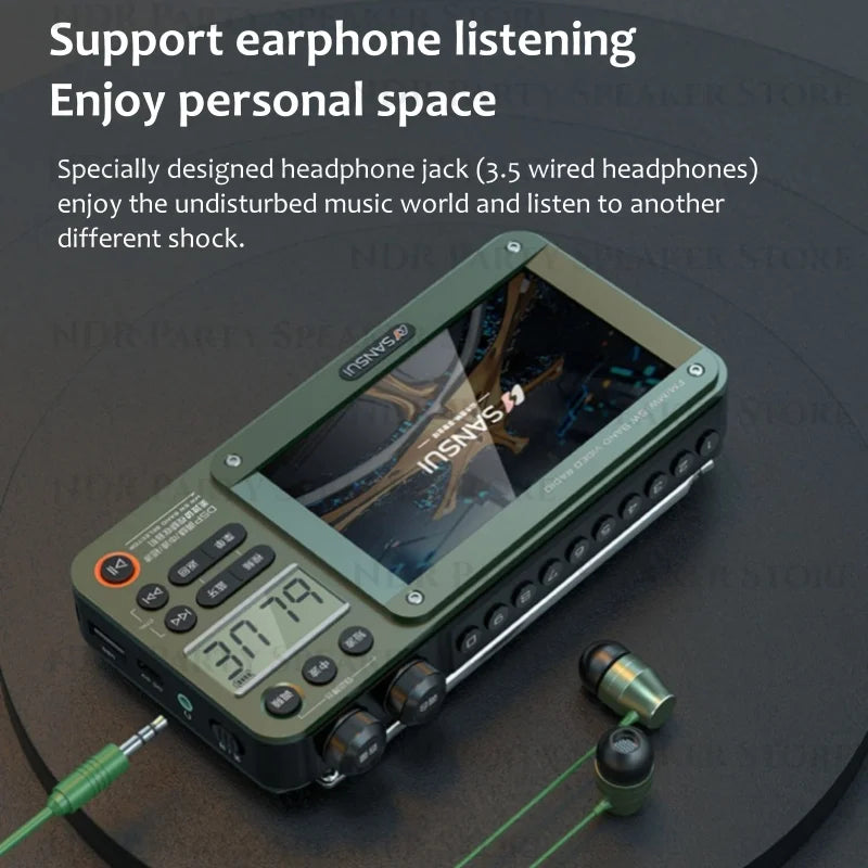 WaveSync Pocket Radio With Bluetooth Entertainment Anywhere Power Outages