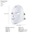 7 Colors LED Facial Mask with Neck Red Light Therapy Mask – Skin Tightening, Lifting & Anti-Aging foreverlily Official Store
