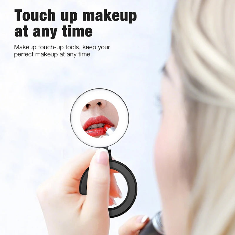 Mirror With Light For CellPhone Led Light Mobile Selfie led light Video Shooting Light Portable rechargeable led lamp fill light