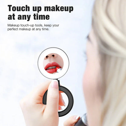 Mirror With Light For CellPhone Led Light Mobile Selfie led light Video Shooting Light Portable rechargeable led lamp fill light