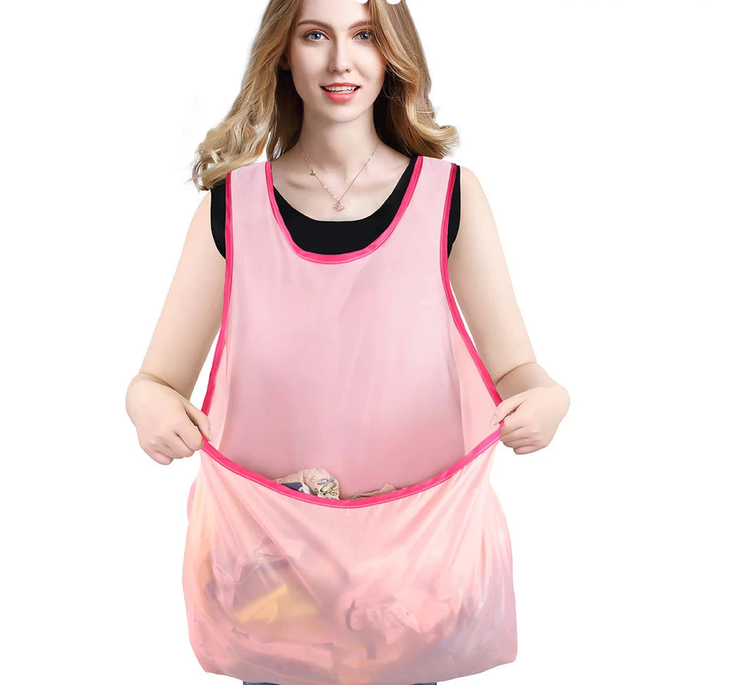 Lazy People Home Balcony Portable Wear Clothes Drying Apron Student Ladies Load Clothes Do Not Bend Over Clothes Drying Apron Stone's Store