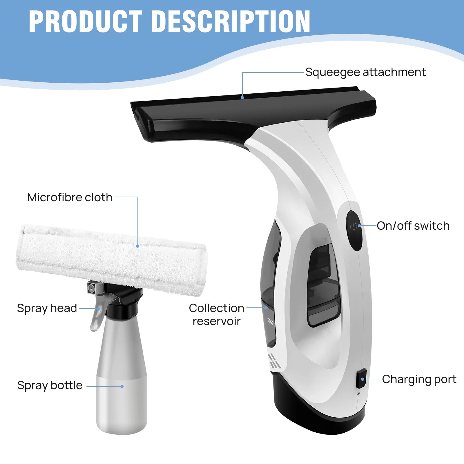 ClearView Pro: Streak-Free Windows, Effortless Cleaning Weirong Electric Store