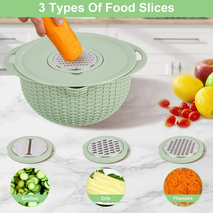 Kitchen Colander Set with Plastic Mixing Bowl 360°Rotating Food AliExpress