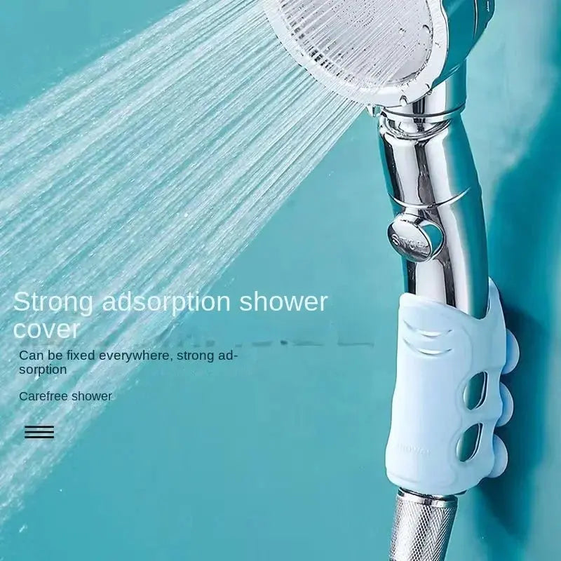 Soporte de ducha de silicona sin perforaciones para baño, ajustable y extraíble