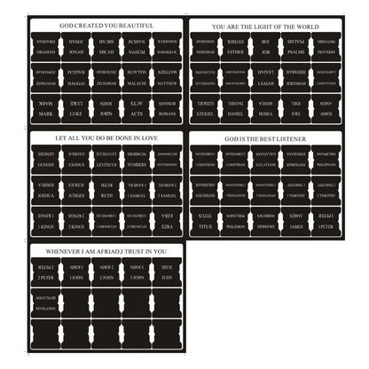 5 Sheets(75pcs) Bible Tabs Large Print And Easy-To-Read Bible Journaling Supplies Self-Adhesive Index Label Sticker Stationery A+ Good Store