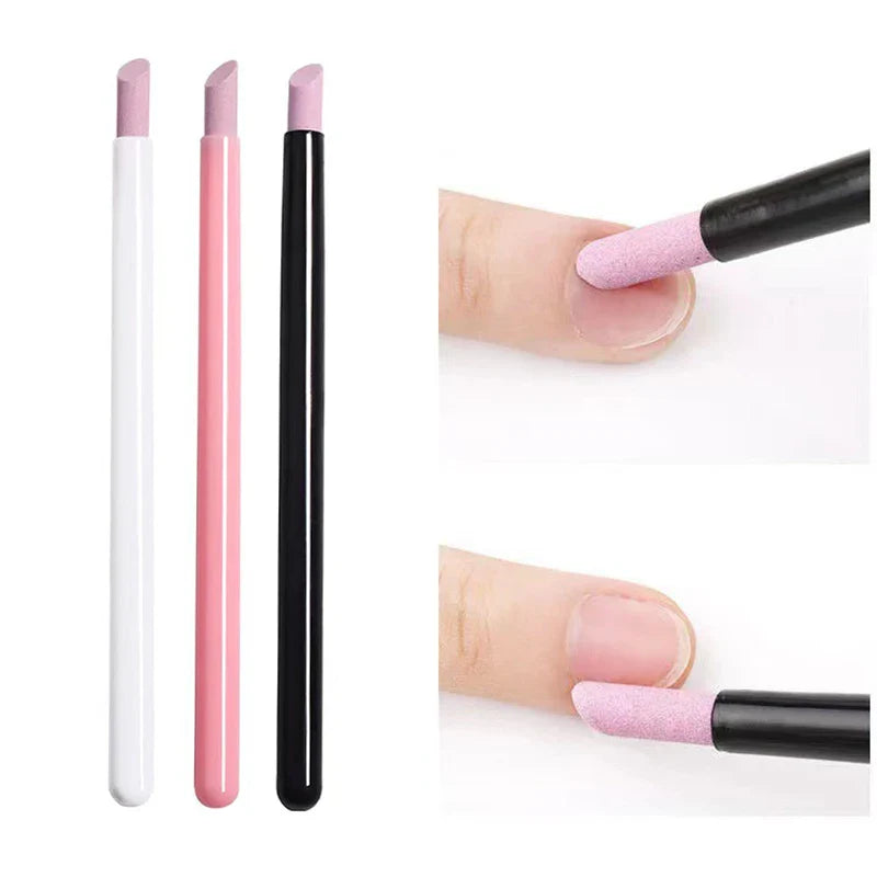 1-5PC Quartz Nail Grinding Pens – Cuticle Remover & Dead Skin Tool for Manicure & UV Gel Polish