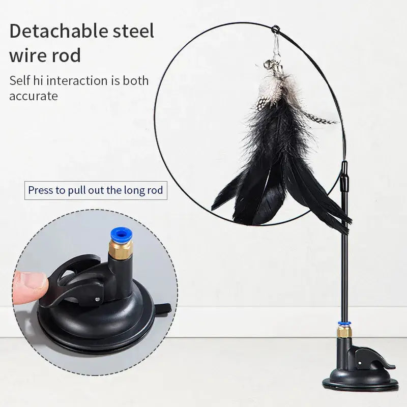 Interactive Cat Toy Handfree Cat Stick Playing Kitten Playing Teaser