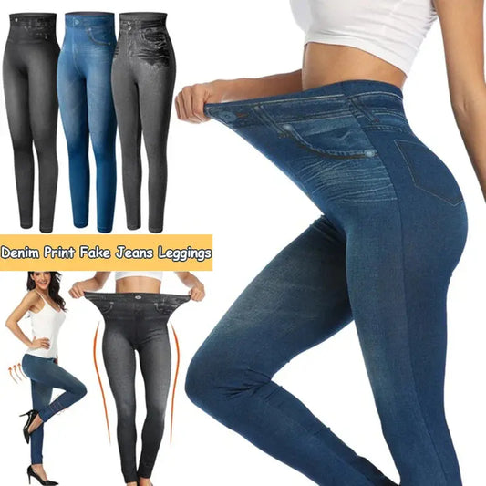Push Up High Waist Denim Leggings I-BUBU Store