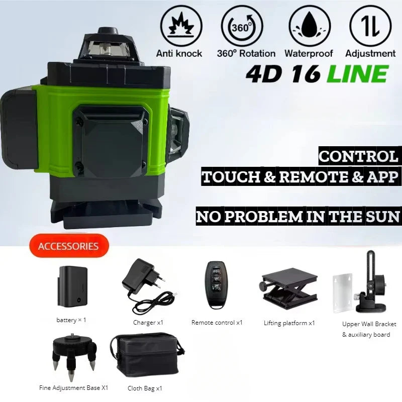 tripod/nivel a laser 16 Lines Laser profesional Level green line Self-leveling 360 autonivelant Shop1103845890 Store