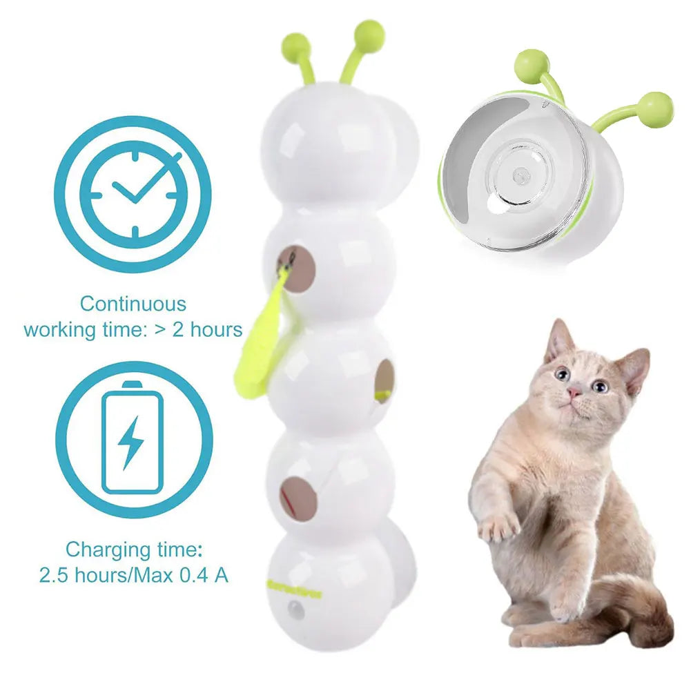 Juguete para Gatos Oruga Ondulante – ¡Movimiento Automático para un Juego Interminable!