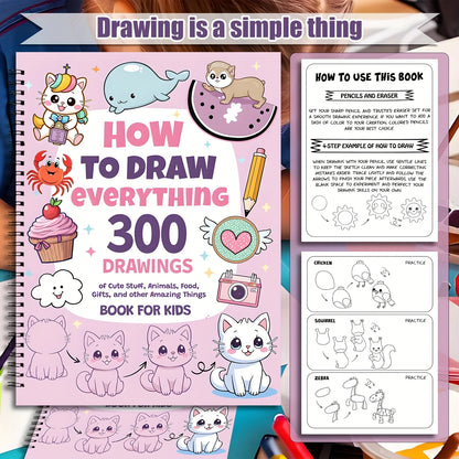 DrawJoy™ Kids Book – 300 Fun & Easy Sketches