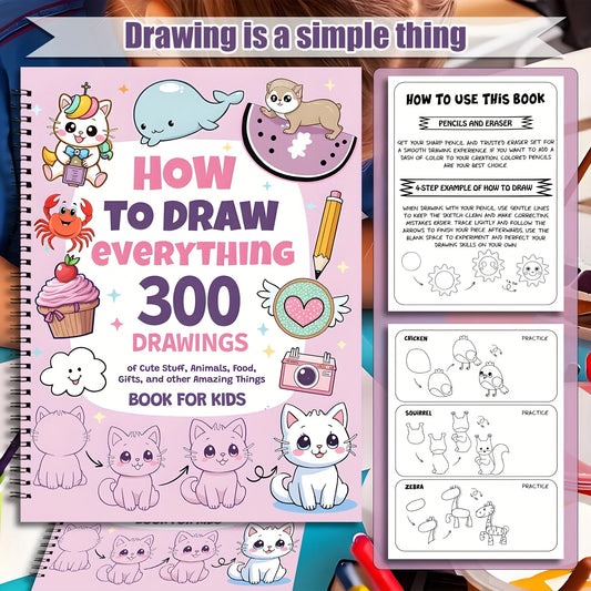DrawJoy™ Kids Book – 300 Fun & Easy Sketches
