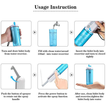 Handheld Bidet Sprayer Portable Bidet Sprayer Electric USB Charge Women Baby Shower Bidet Sprayer Cloth Diaper Spray Attachmen Wosponer Store