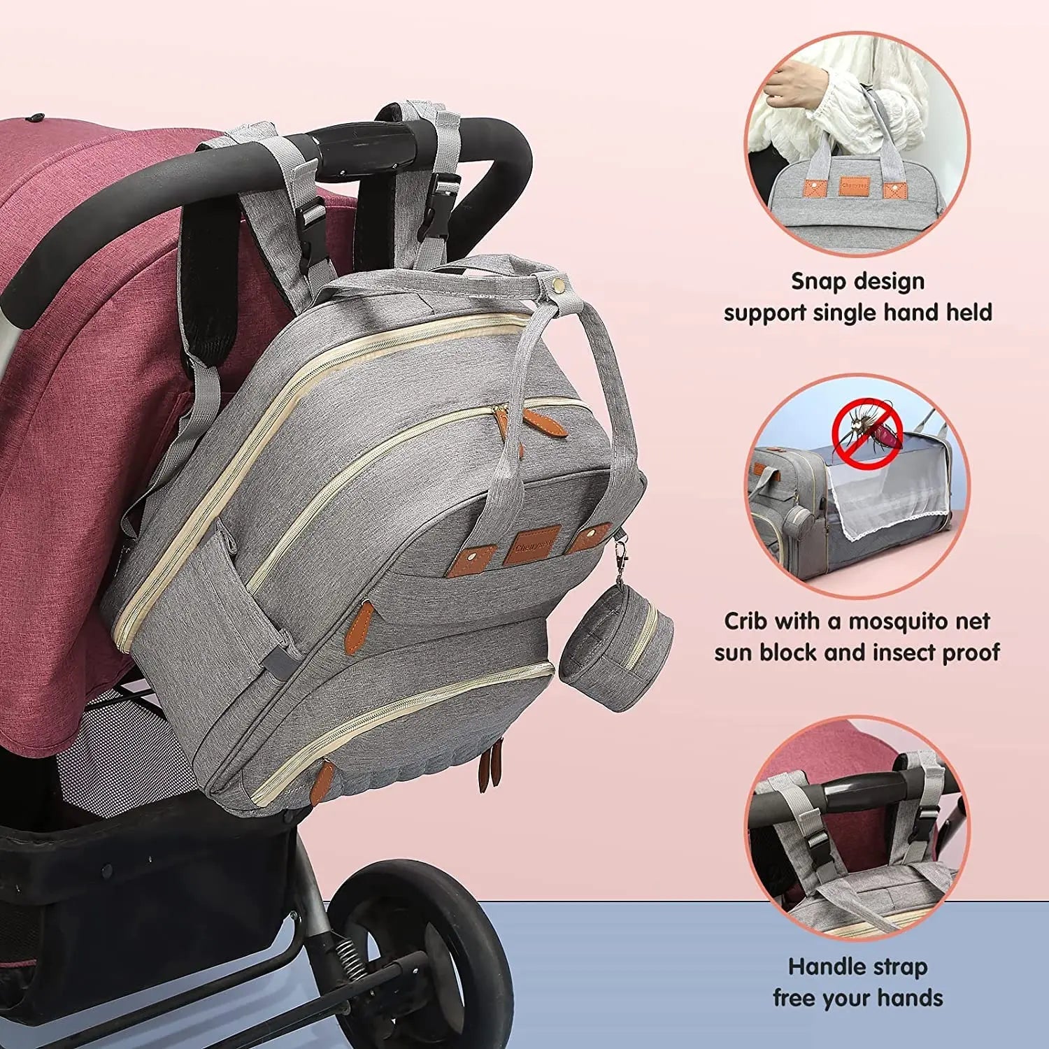 3-in-1 Diaper Bag & Baby Bed YOURSChoice Store