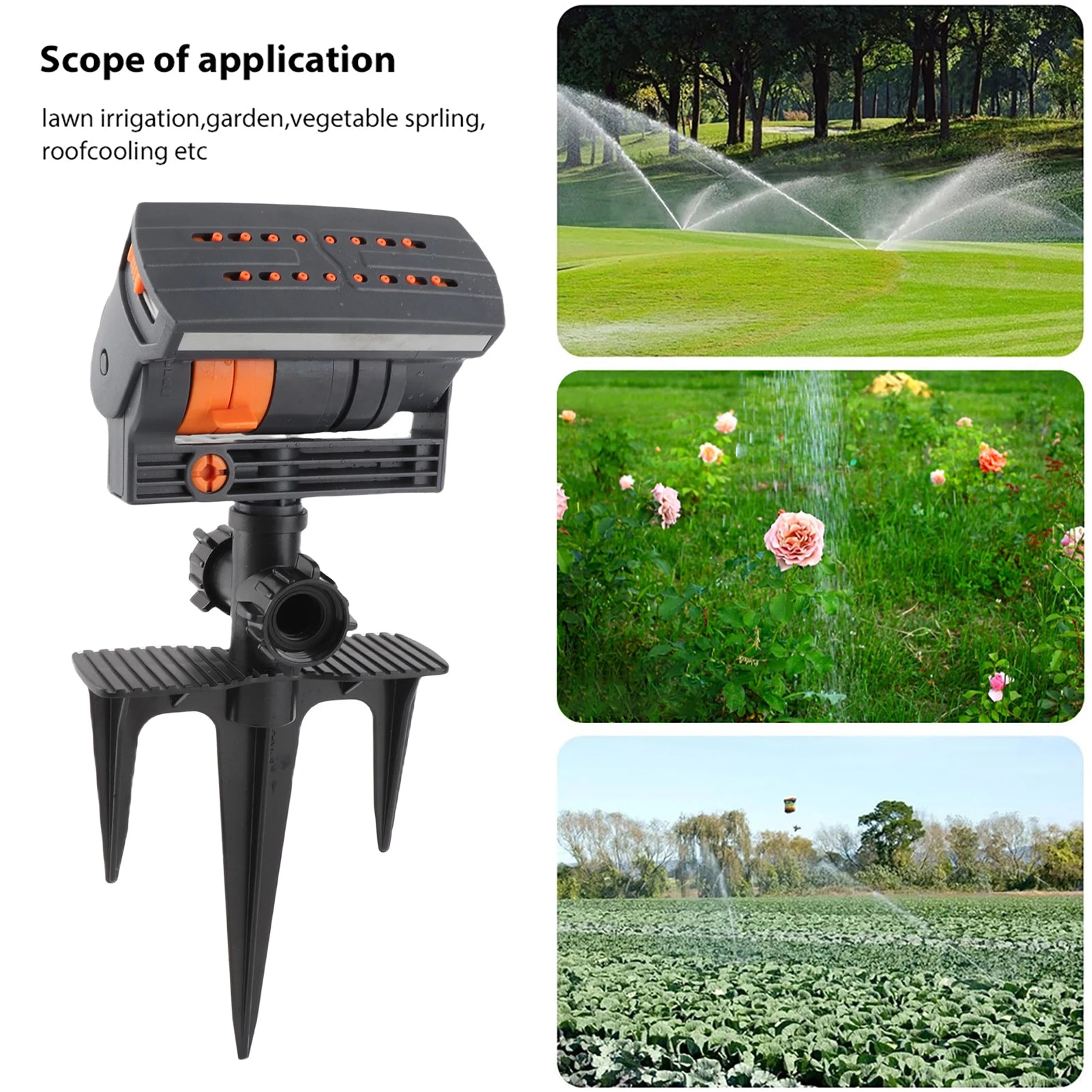 Rociador AquaSweep™ 💧 — Cobertura Amplia y Ajustable para Jardín