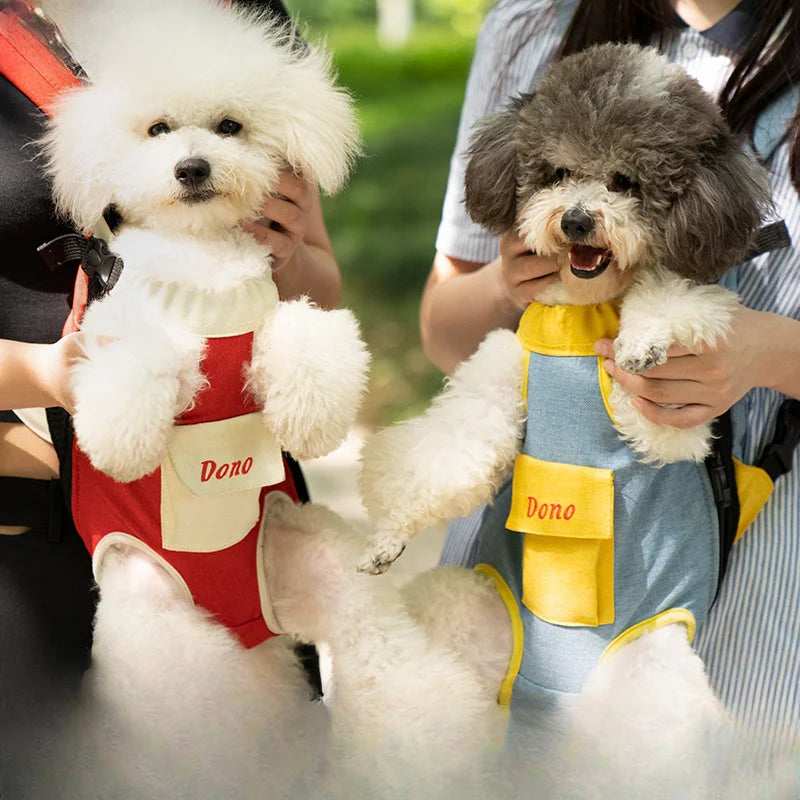 Pet Bag Dog Bag Portable Travel Backpack Outing Cat Mesh Chest Four-legged Backpack