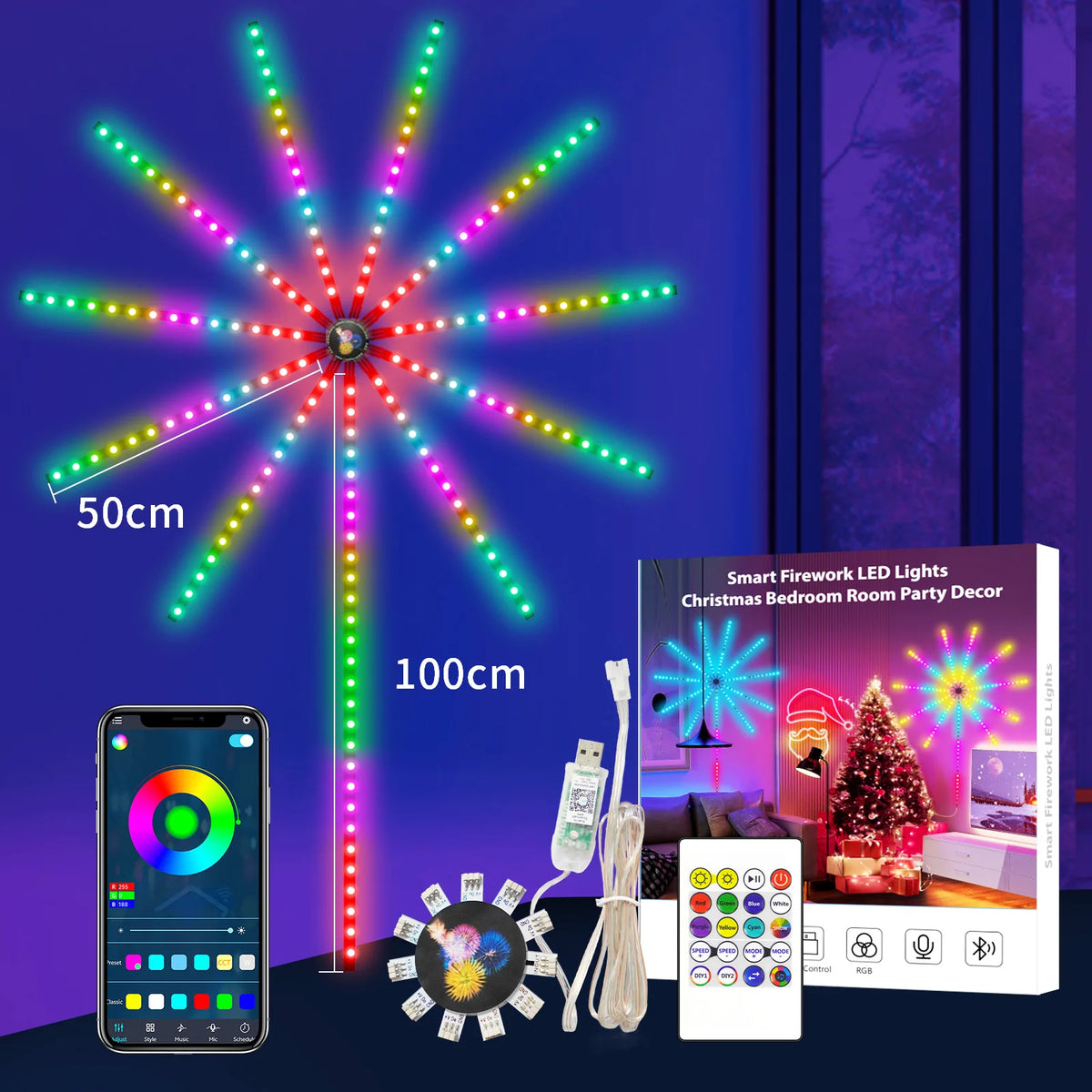 LumiBurst™ – Espectáculo de Luces de Fuegos Artificiales Sincronizado con la Música