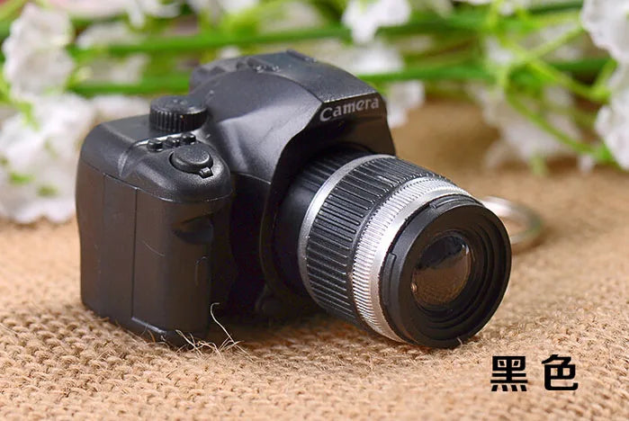 New Mini SLR Model Camera Keychain Car Key Ring  LED Flashlight Colorful  Key Chain Best Party Gift Jewelry Wholesale 17233