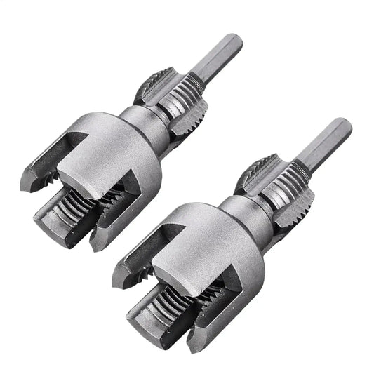 2pcs Water Pipe Threader Tapping Tool Internal Thread External Thread Integrated Die Water Pipe Opener