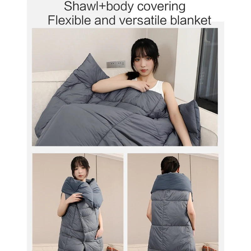Cozy Comfort Anywhere: The USB-Heated Blanket You Can Wear La Familia Es Feliz Store