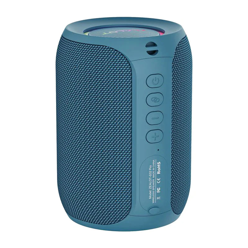 ZEALOT S32 Pro Bluetooth Speaker Wireless Subwoofer Mini Hifi Bass Stereo RGB Lights Support Micro SD Card AUX Play Microphone ZEALOT SY Speaker Store