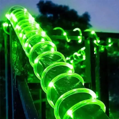 1pc Solar LED String Light 50LED Tube Rope String Lights With 8 Modes AliExpress