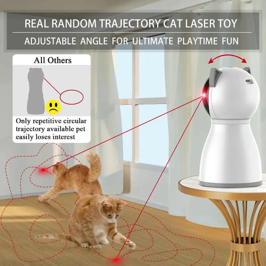 Laser Cat Toys for Indoor Cats, Trajectory Motion Activated Rechargeable Automatic Cat Laser Toy DJ Deal Store