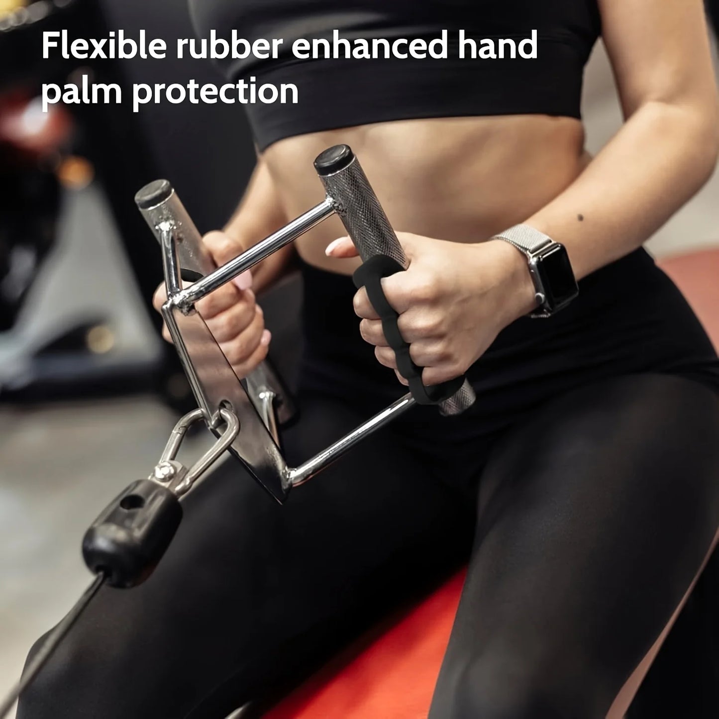 1 pair Anti slip rubber training grip conforms to ergonomics or Weight Lifting Pull-Ups Gym Training - Unisex Fitness Gloves