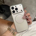Solid Color All-inclusive Magnetic Phone Case Nano Frosted Glass For Magsafe Phone Case For I Phone 17 Air 16 15 14 13 Pro Max Magnetic Wireless Charge Armor Cover