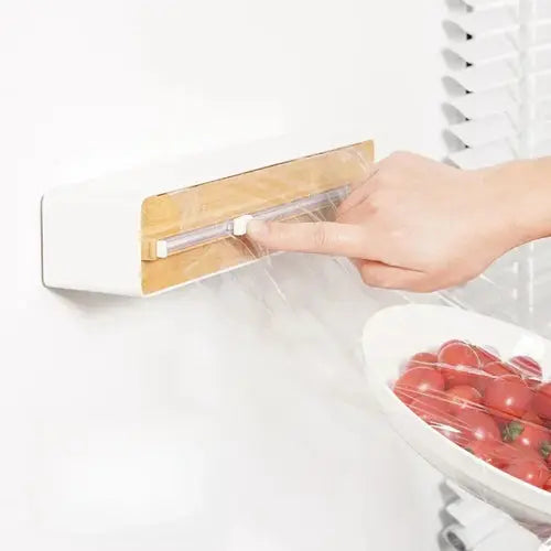 Wall Cling Film Cutter Dispenser Magnetic Wrap Food Stretch Film Roll