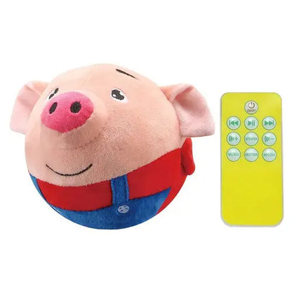 Cartoon Pig Active Moving Pet Plush Toy USB Rechargeable Interactive