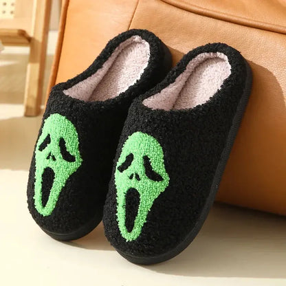 Cozy Halloween House Shoes Halloween Style Winter Cotton Slippers with