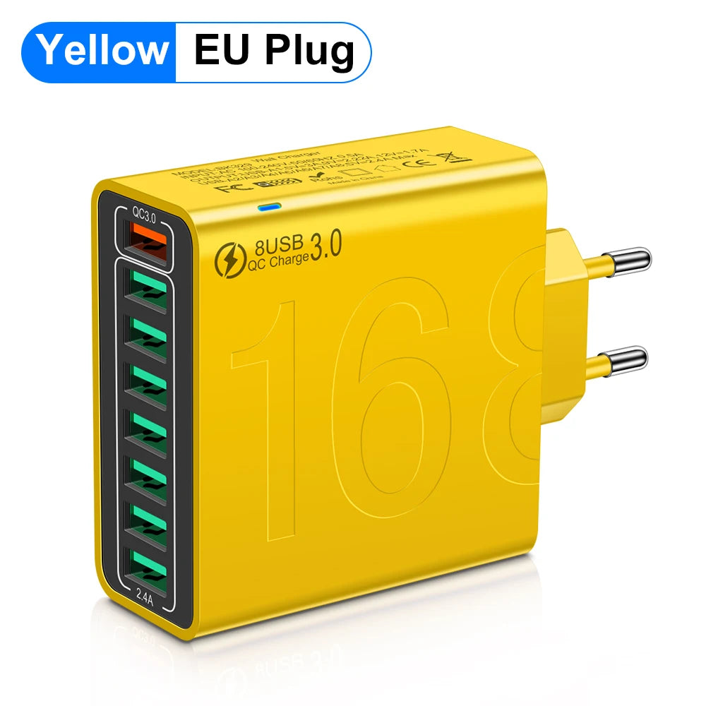 ChargeCore™ 8-Port Hub ⚡ — Fast Power for All Devices