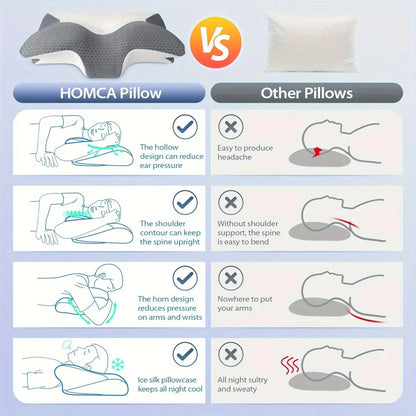 Cervical Memory Foam Pillow Pillows For Neck Shoulder Pain Ergonomic Orthopedic Sleeping Contoured Support Pillow Side Sleepers Shop1104062212 Store