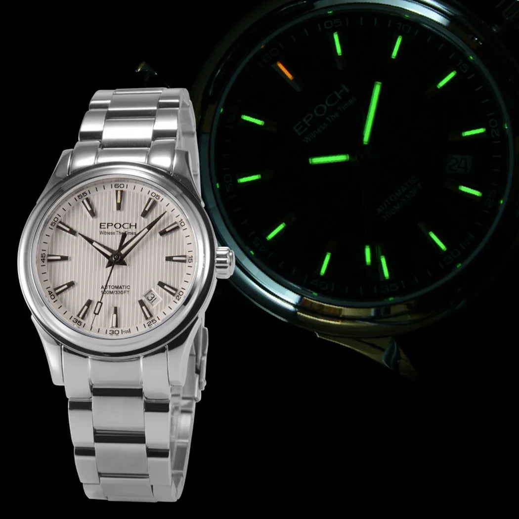 Signature - Silver Rose Gold Case with Brown Arabic Dial (Crystal Bezel) LEAIYAO Store