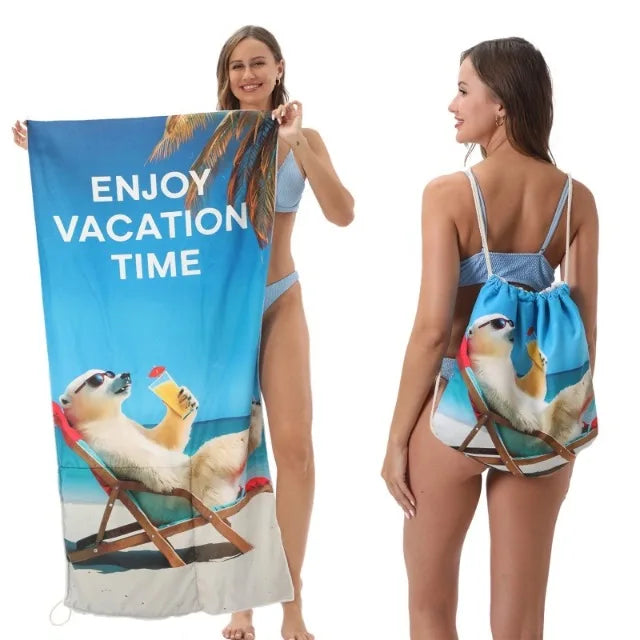 BeachFlip Towel Bag Carry All Beach Organizer For Towel Sunscreen And Essentials