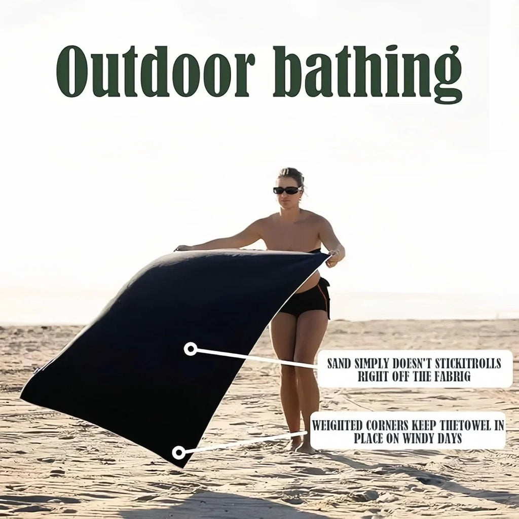 Toalla de baño magnética para exteriores Toallas magnéticas multifuncionales Toalla de playa de secado rápido para surf natación cambio de ropa