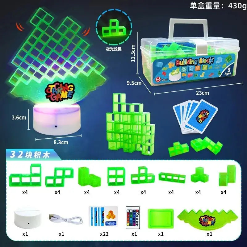 Tetra Tower Balancing Stacking Toys Board Games for Kids & Adults