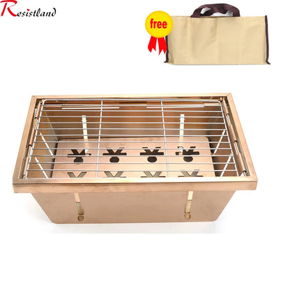 Portable IGT Wood Camping Table with Removable Gas Stove and BBQ Grill Stone's Store