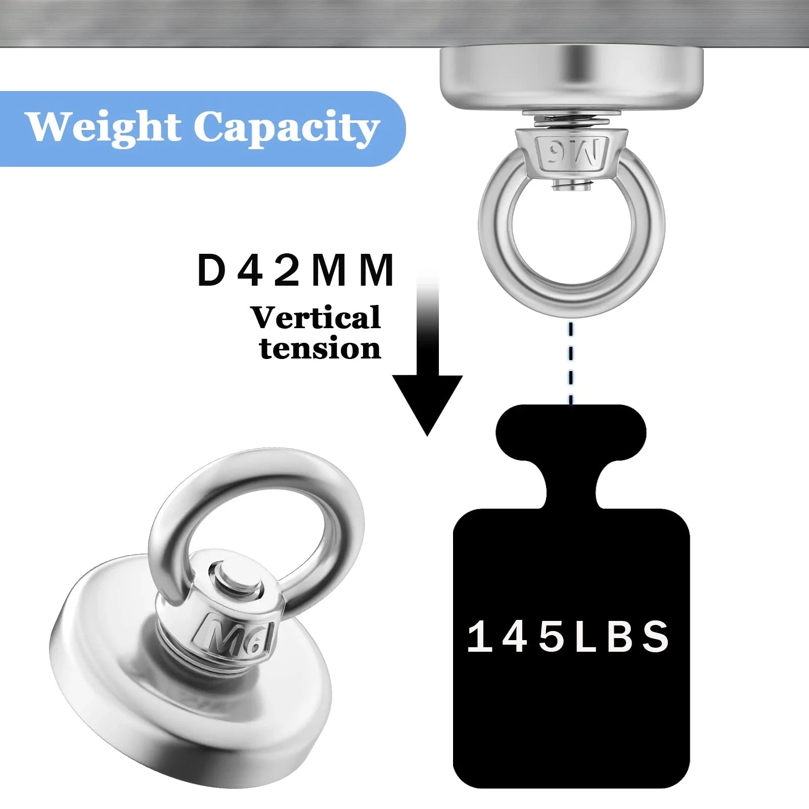 Fishing Magnets, 110lb 242lb 529lb 771lb Pull Force Super Strong Heavy Duty Rare Earth Neodymium Search Magnet For River Fishing Shop1103844153 Store