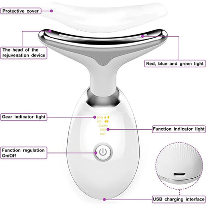 7 Modes Neck Face Lift Neck Beauty DeviceSlim Massager Face Lifting Tightening Facial Wrinkle Remover Face Care Beauty Machine