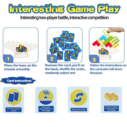 Tetra Tower Balancing Stacking Toys Board Games for Kids & Adults